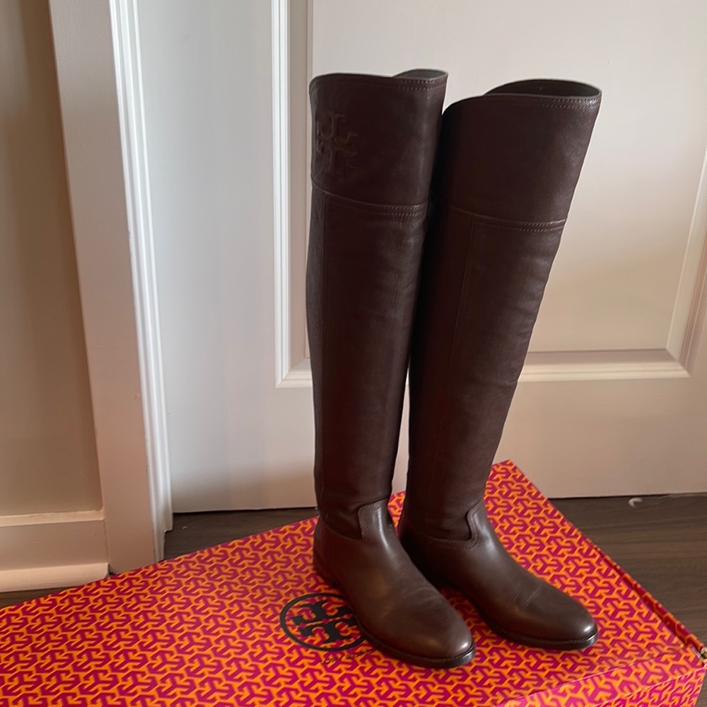 Tory Burch Simone OTK boot Size 6 - chocolate brown
